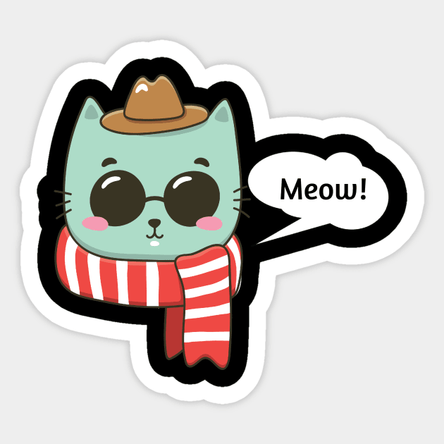 Cute cat Sticker by EASY JOY